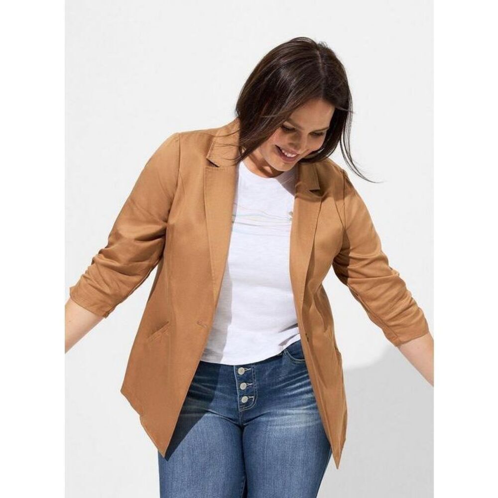 3 piece linen blend Torrid Studio set in tobacco brown size 0 16 and 14 (L/XL) - Picture 13 of 15